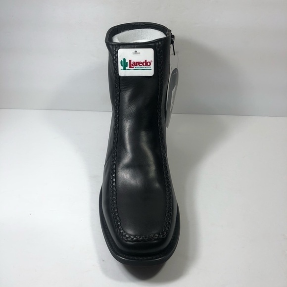 Laredo Men’s Braided Moc Toe 7” Leather Boots - Picture 3 of 10